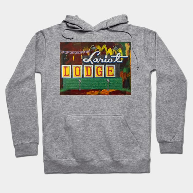 Abstract Neon Landmark Series: Lariat Lodge Hoodie by Broken Stick Arts & Crafts